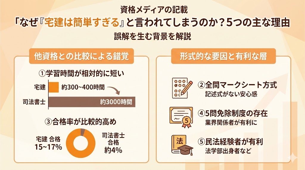 なぜ「宅建は簡単すぎる」と言われてしまうのか？5つの主な理由