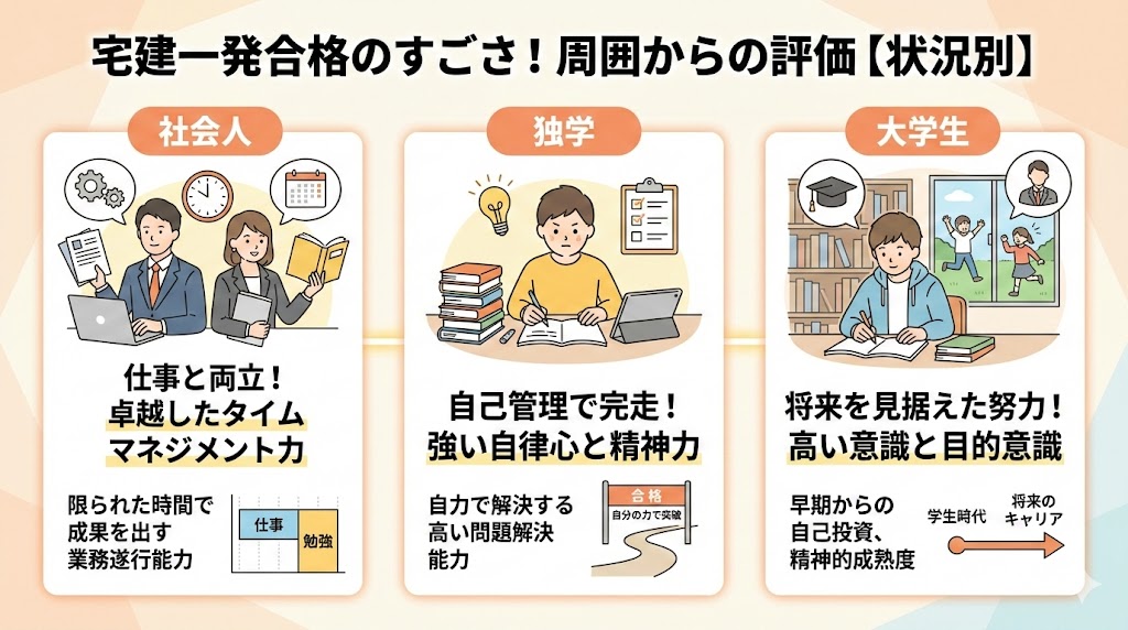 宅建一発合格のすごさとは？周囲から得られる評価を状況別に紹介