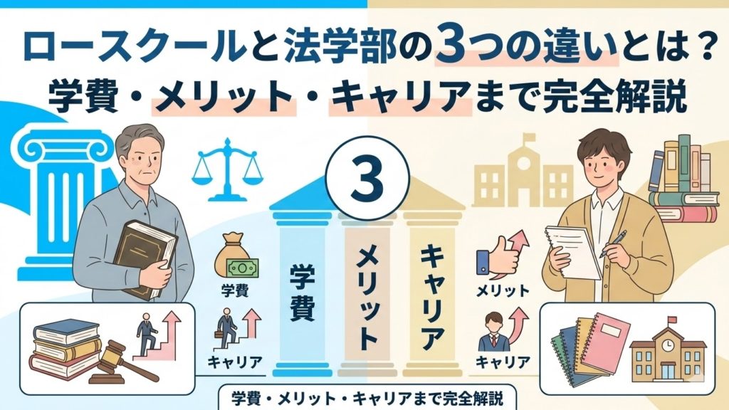 ロースクールと法学部の3つの違いとは？学費・メリット・キャリアまで完全解説
